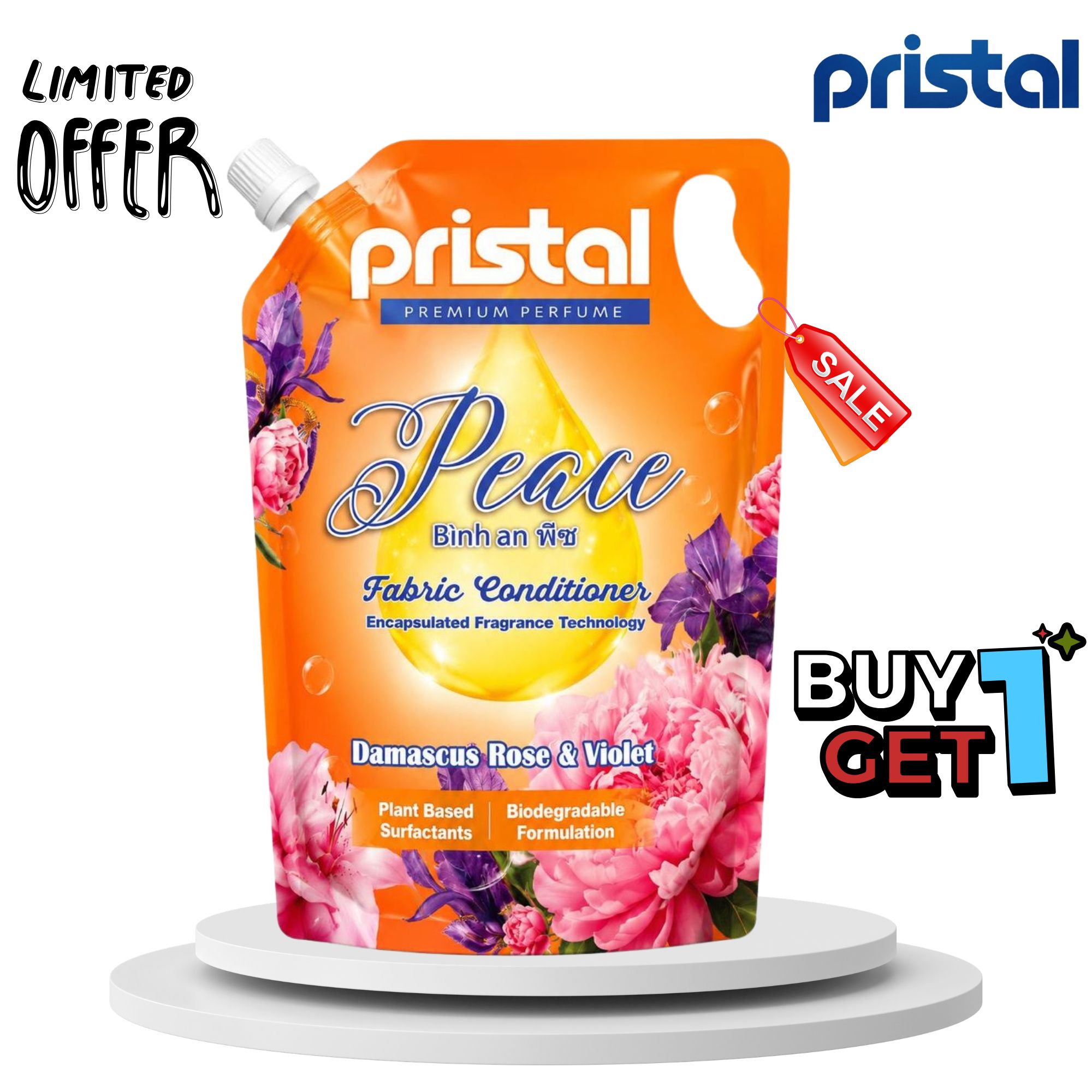 4 Peace Fabric Conditioner BUY 1 GET 1 FREE (2L) - Image 1
